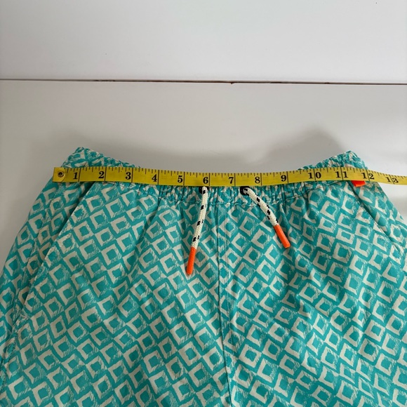 Psycho Bunny Boy Wave Blue White Honeycomb Graphic Print Swim Trunks 10/12 Logo - Picture 9 of 10